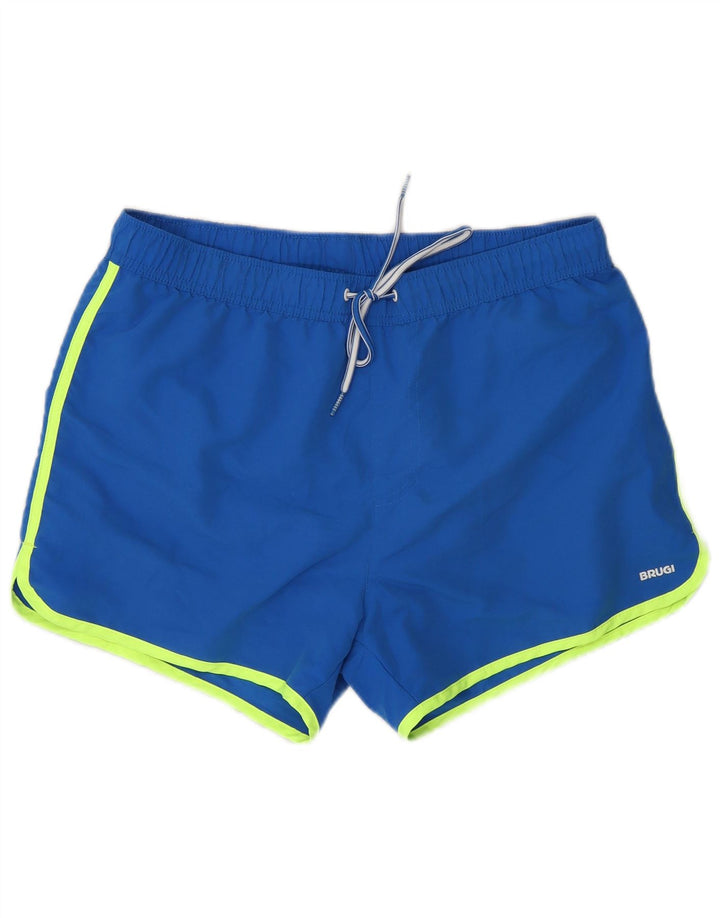 Brugi Short de Bain Homme Bleu Moyen Colorblock Polyester