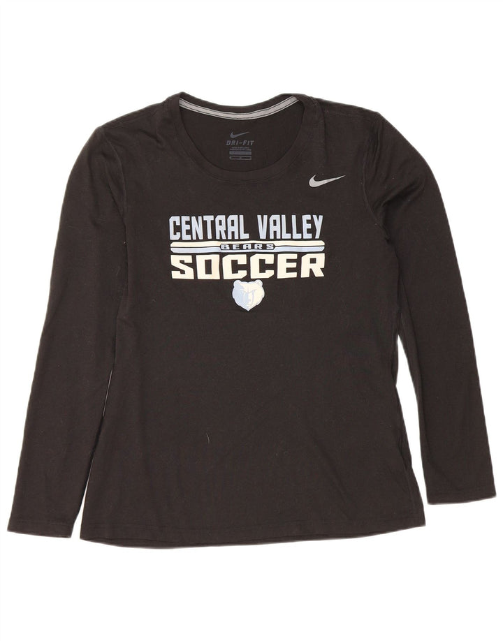 Nike Chicago Bears Graphic Top à manches longues pour femme UK 12 Noir moyen