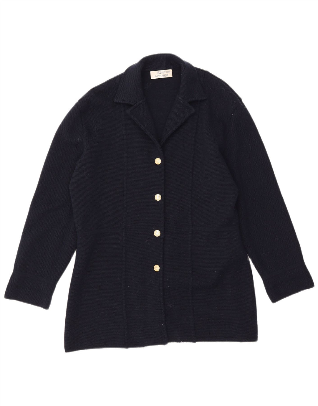 ST. BERNARD Veste Blazer 4 Boutons Femme UK 18/20 XL Bleu Marine Laine