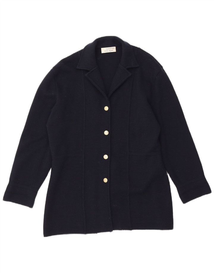 ST. BERNARD Veste Blazer 4 Boutons Femme UK 18/20 XL Bleu Marine Laine