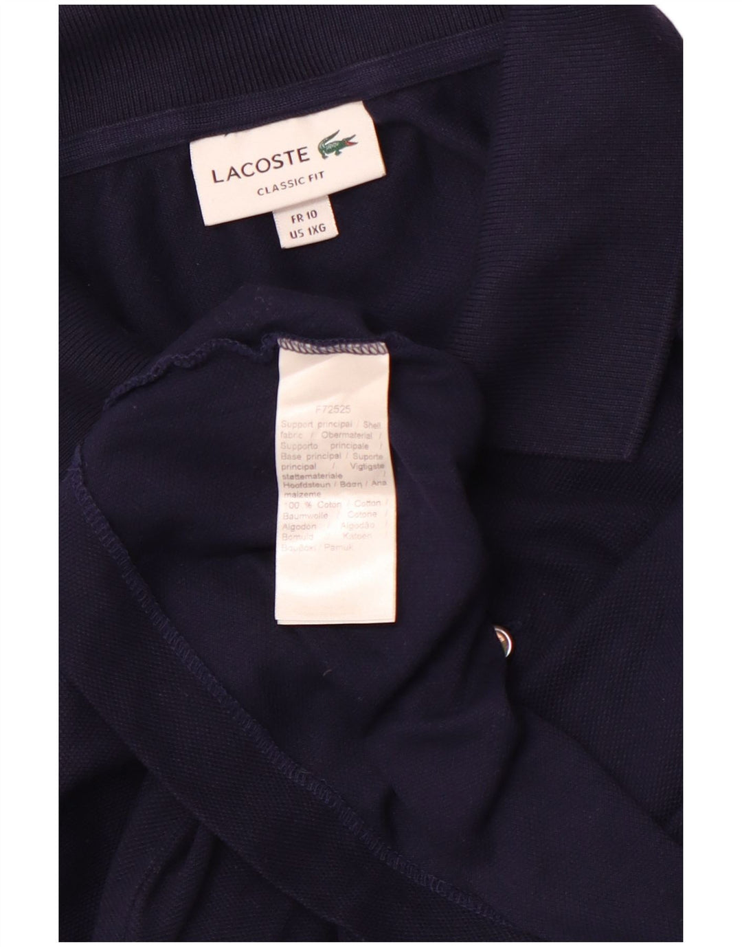 LACOSTE Polo coupe classique pour homme taille 10 5XL bleu marine coton