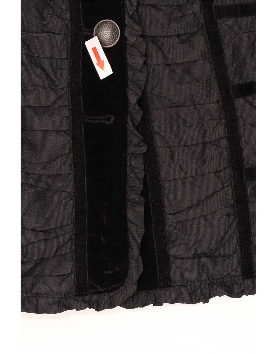 vintage Femme 4 Bouton Blazer Veste UK 14 Medium Black Colourblock