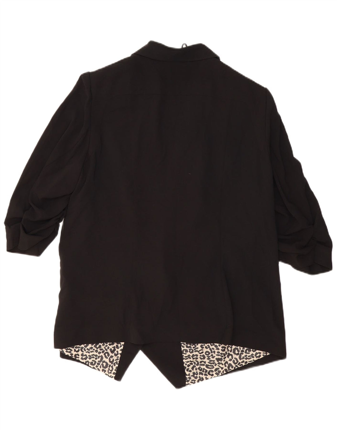 MARKS & SPENCER Veste blazer ouverte à manches 3/4 pour femme UK 20 2XL Noir