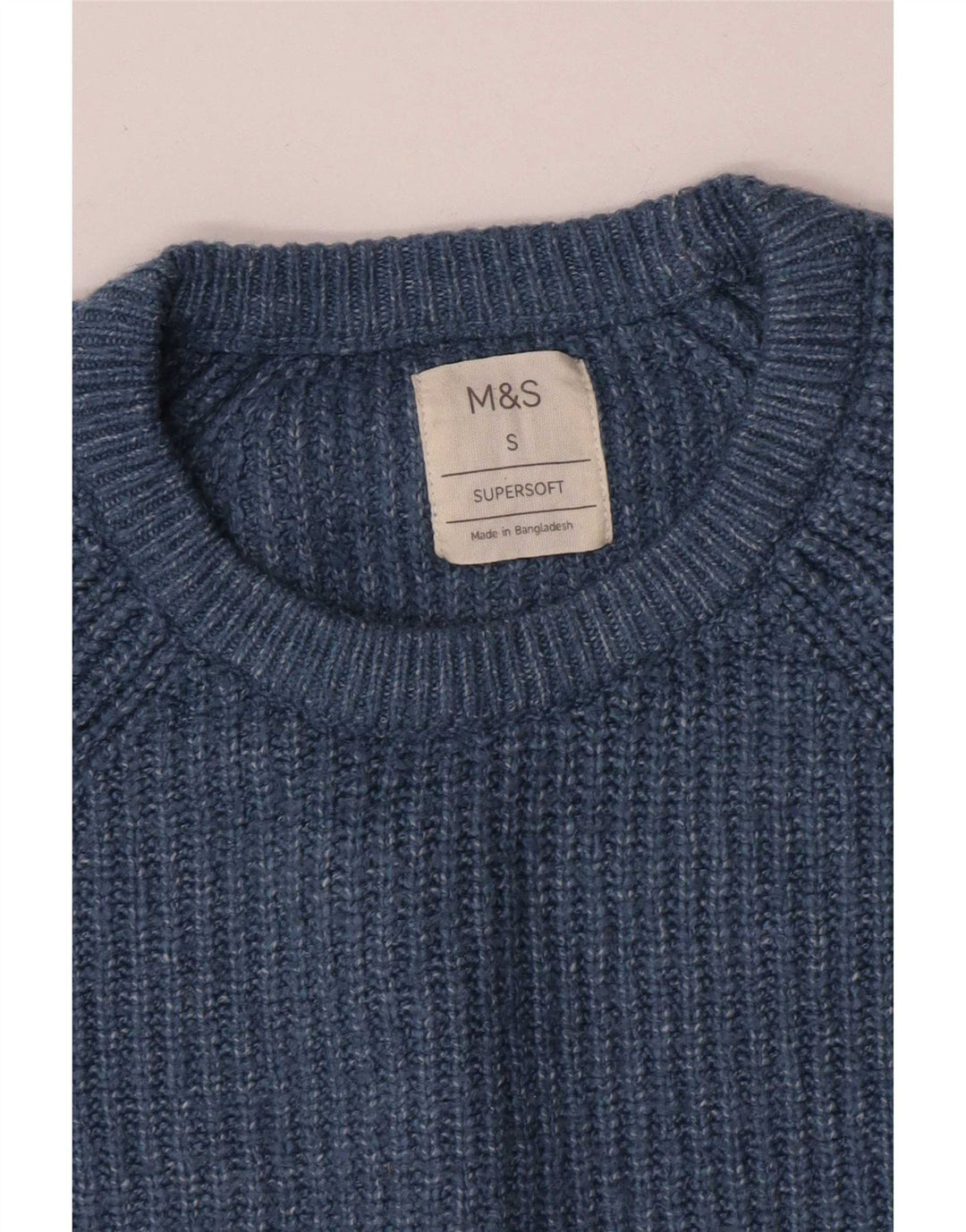 Marks & Spencer Pull à col rond pour homme Petit Bleu Fair Isle