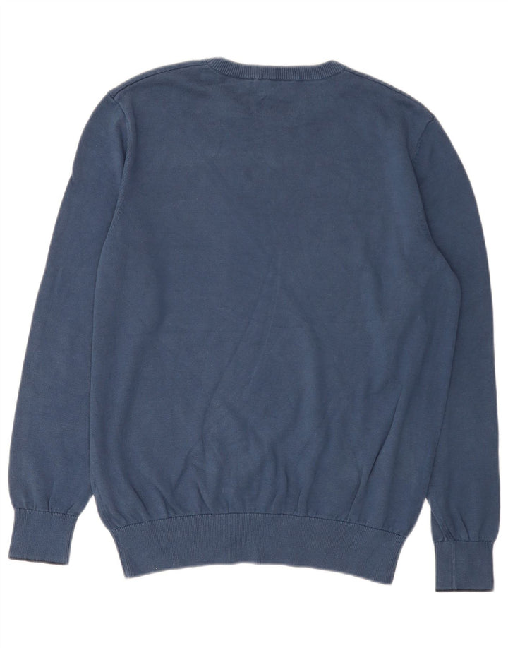 Timberland Pull Col Ras du Cou Homme Bleu Moyen Coton