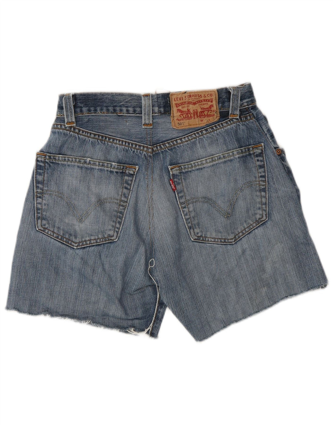 Levi's Short en Jean 501 Femme W32 Large Bleu Coton