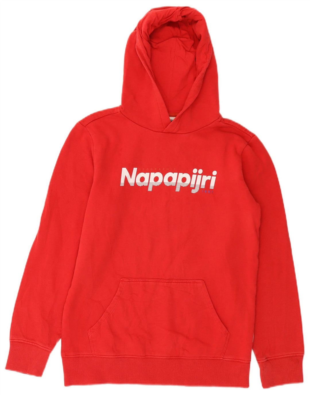 NAPAPIJRI Pull à capuche graphique garçon 13-14 ans Rouge Coton