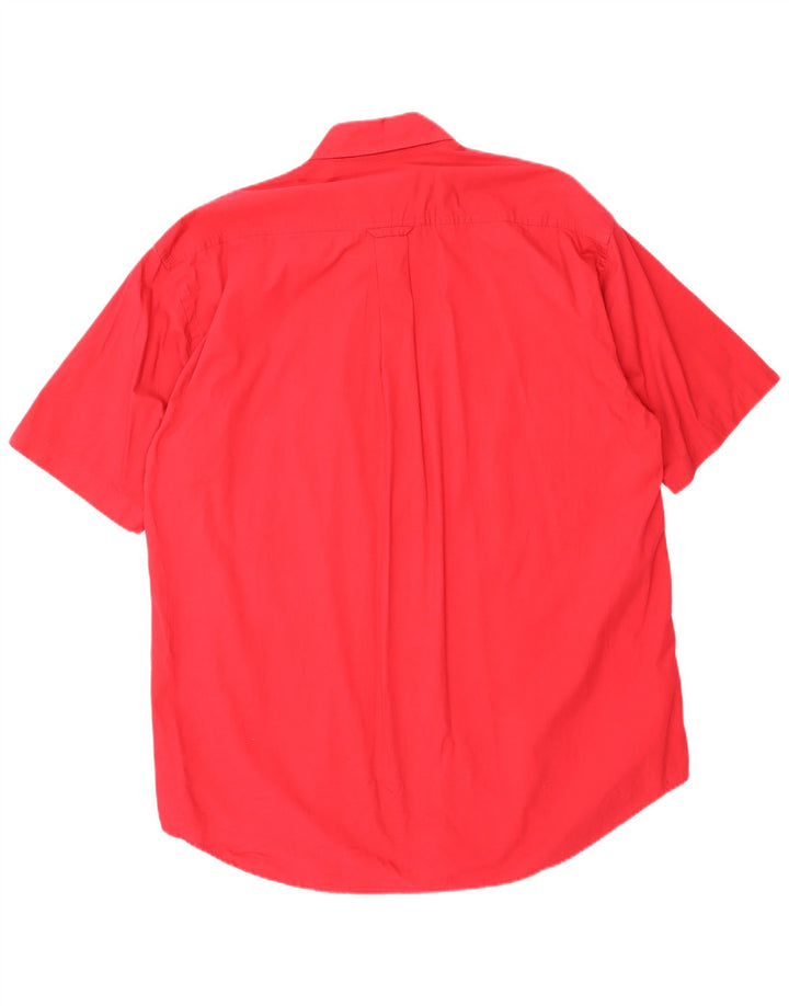 GANT Chemise à manches courtes Regular Fit pour homme en coton rouge Large