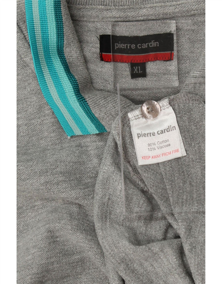 PIERRE CARDIN Mens Polo Shirt XL Grey Cotton Vintage Pierre Cardin and Second-Hand Pierre Cardin from Messina Hembry 