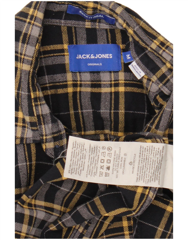Jack & Jones Chemise en Flanelle Homme Noir Moyen à Carreaux en Coton