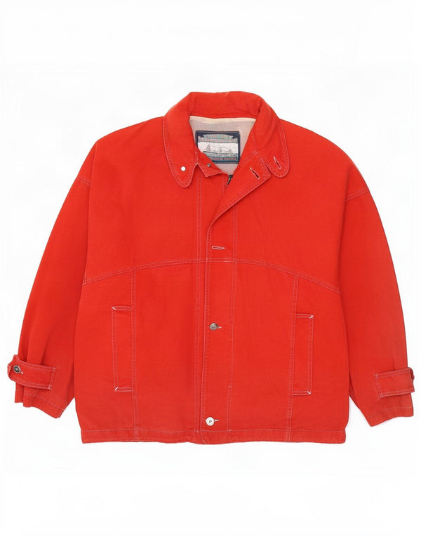 vintage Mens Yachting Bomber Jacket UK 44 2XL Rouge