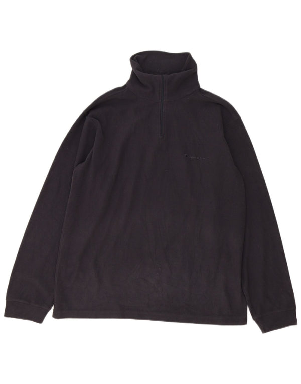 Champion Pull Polaire Col Zippé Homme Gris Moyen Polyester
