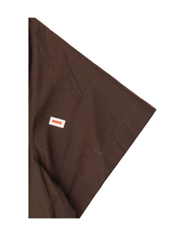 BENETTON Mens Short Sleeve Shirt Medium Brown Vintage Benetton and Second-Hand Benetton from Messina Hembry 