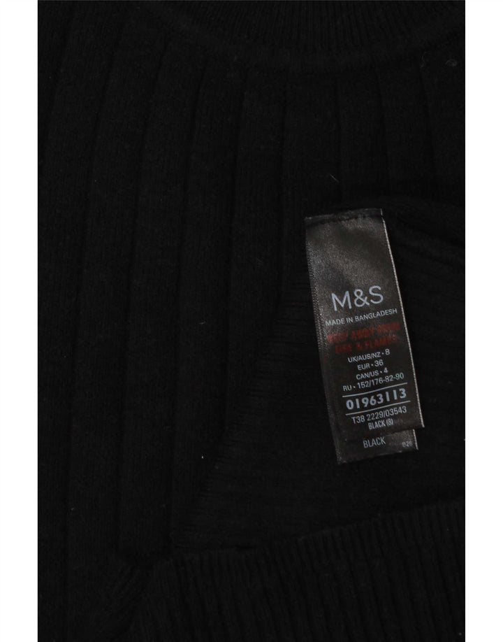 Marks & Spencer Pull col roulé pour femme UK 8 Small Noir