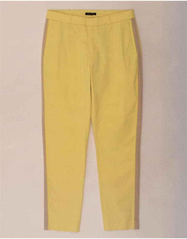 Massimo Dutti Pantalon Chino Femme EU 40 Medium W28 L26 Jaune Colourblock