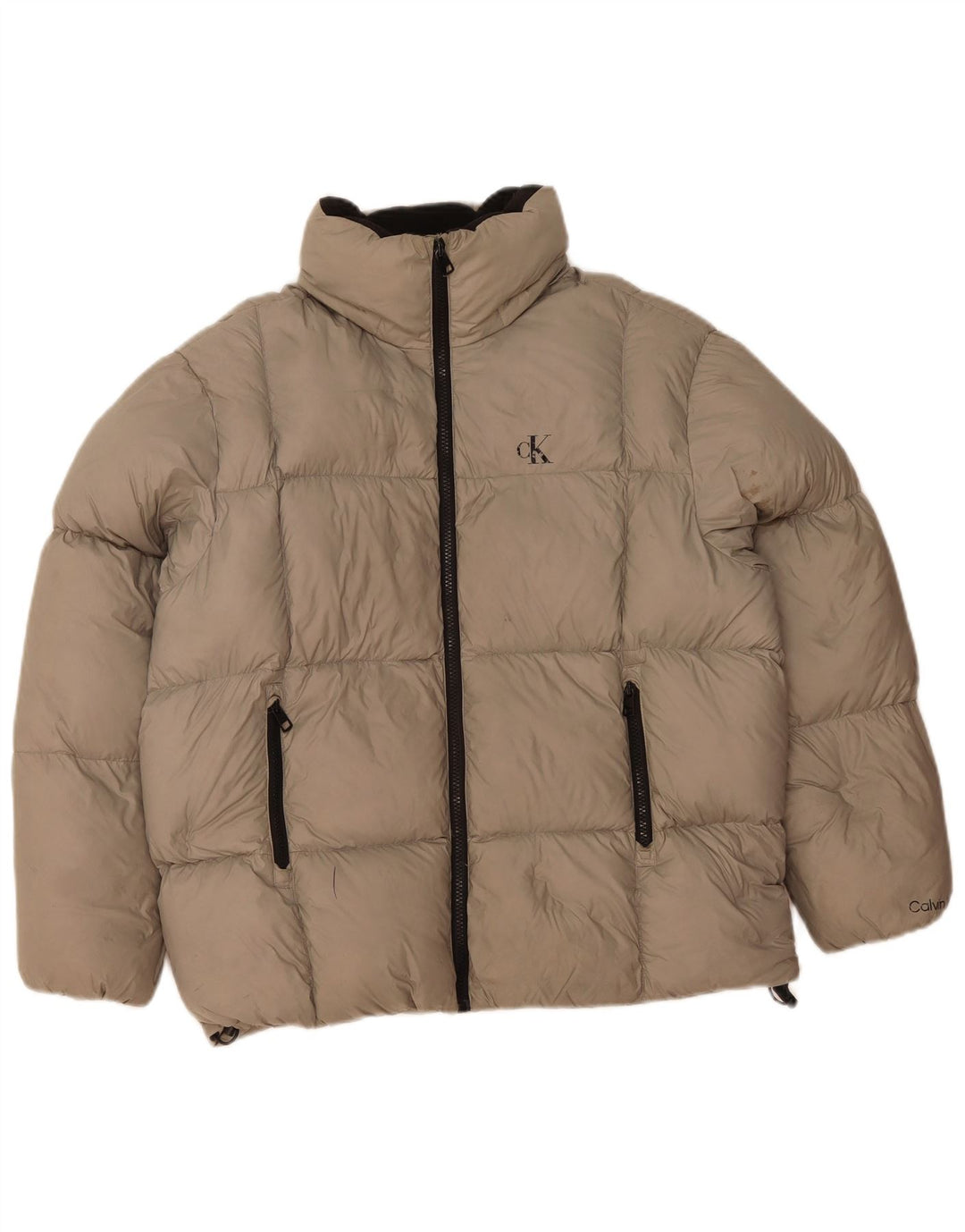 Calvin Klein Jeans Veste rembourrée pour homme UK 34 XS Beige Polyamide