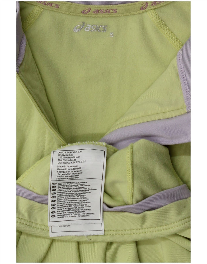 ASICS Haut de survêtement graphique pour femme UK 10 Small Vert Colourblock