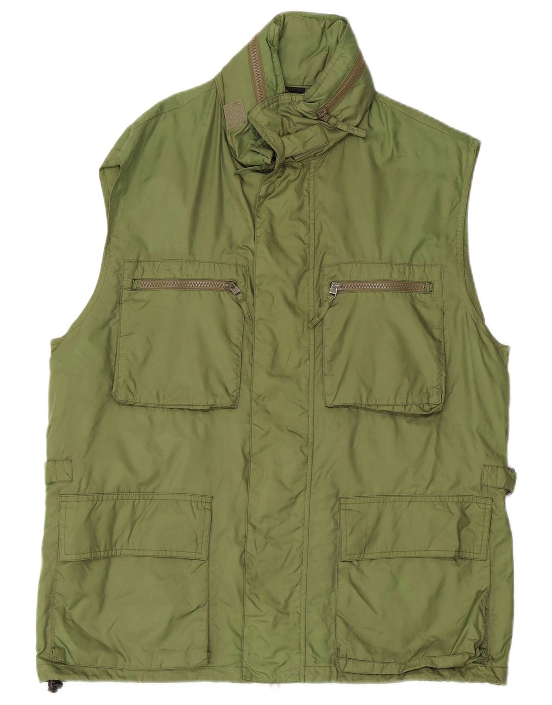 ALBERTO ASPESI Gilet utilitaire à capuche pour homme UK 42 XL Nylon vert