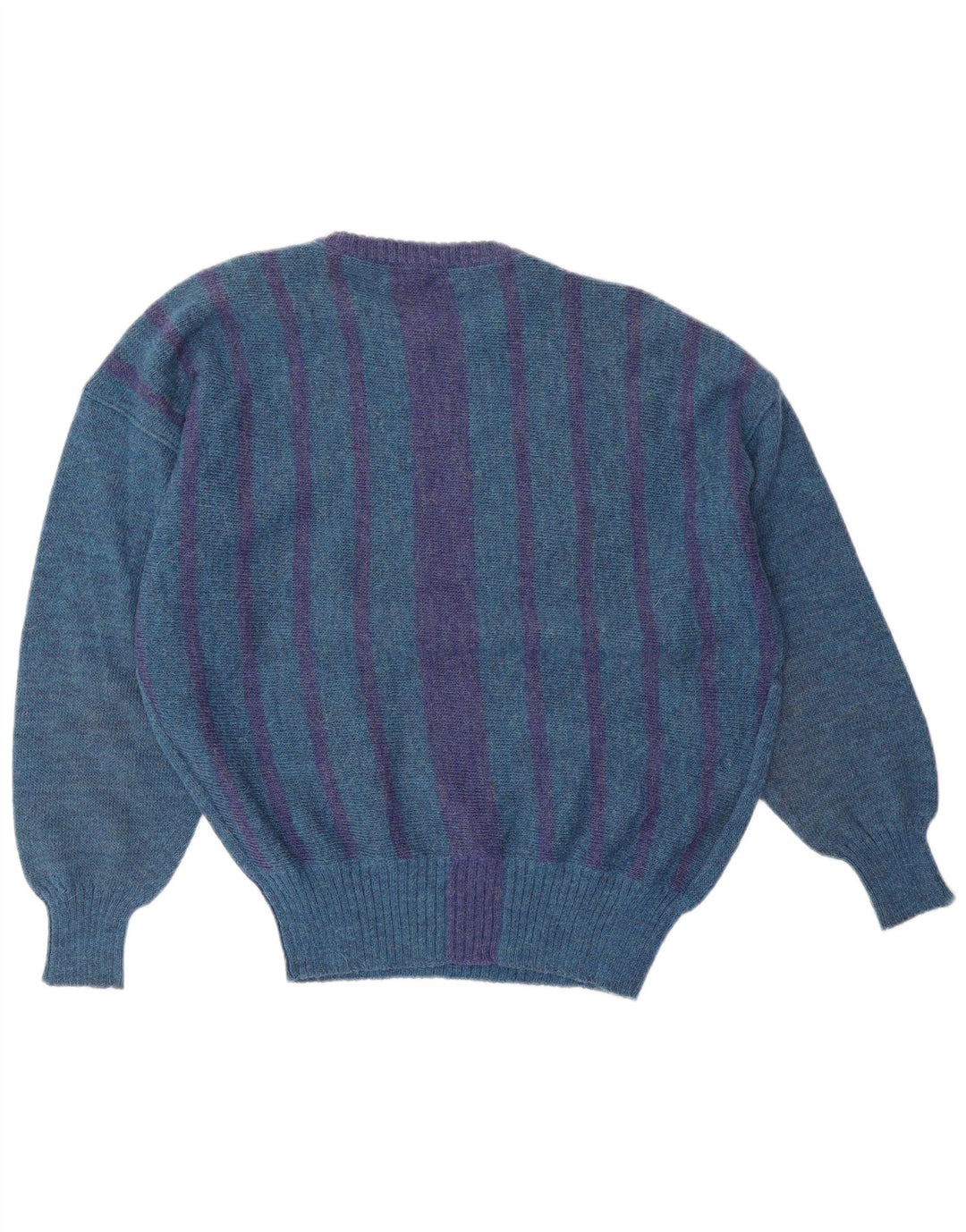 GIANNI VERSACE Pull à col rond pour homme Grand classique à rayures bleues