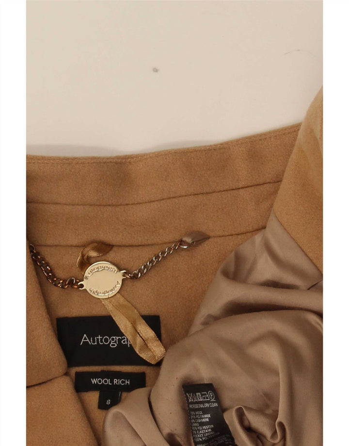 Marks & Spencer Manteau autographe pour femme UK 8 Petite laine marron