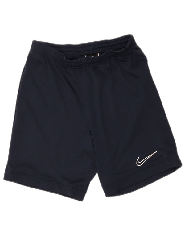 Nike Short de sport Dri Fit pour femme UK 8 Small Bleu marine Polyester