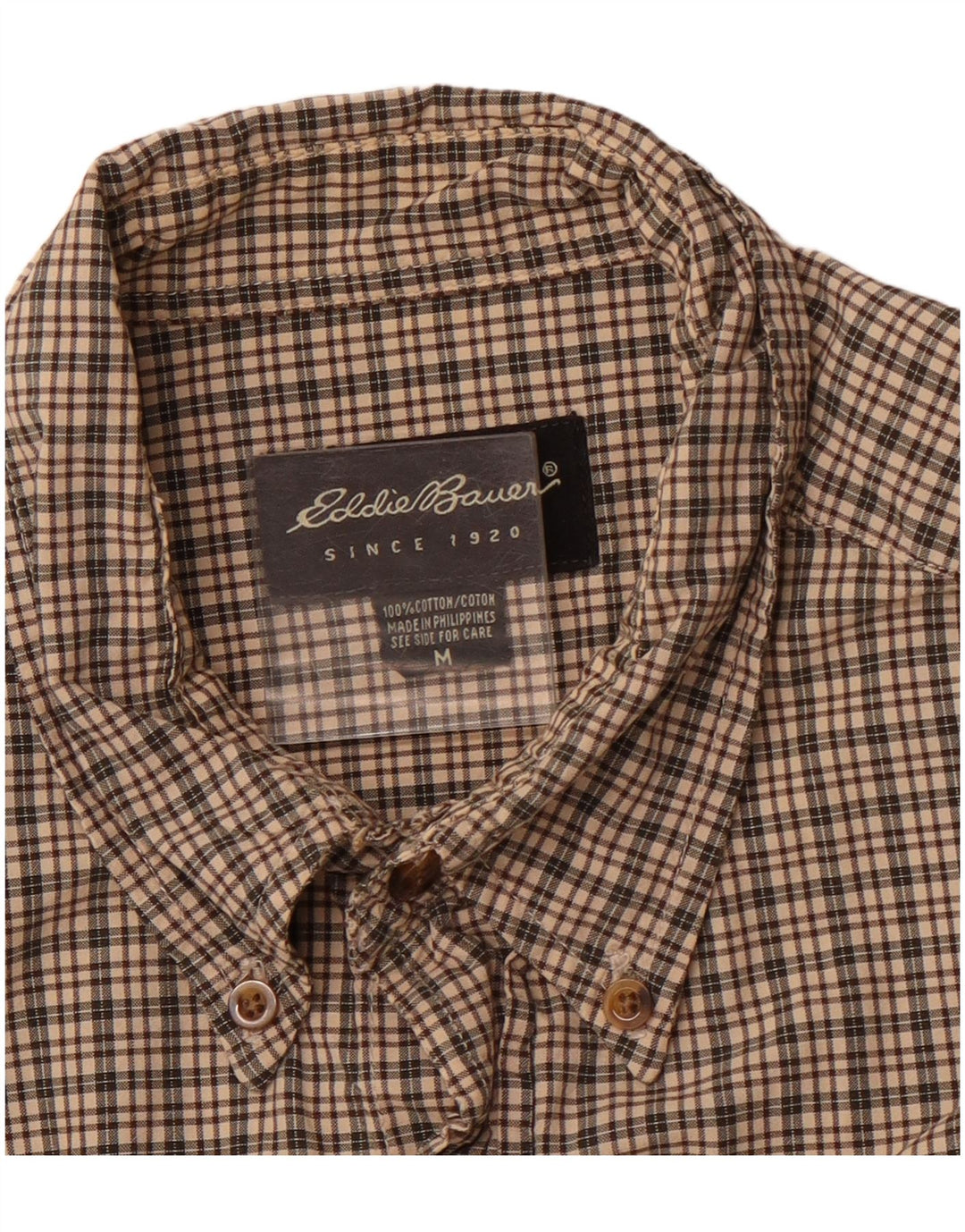 EDDIE BAUER Chemise Homme Marron Moyen Carreaux Coton