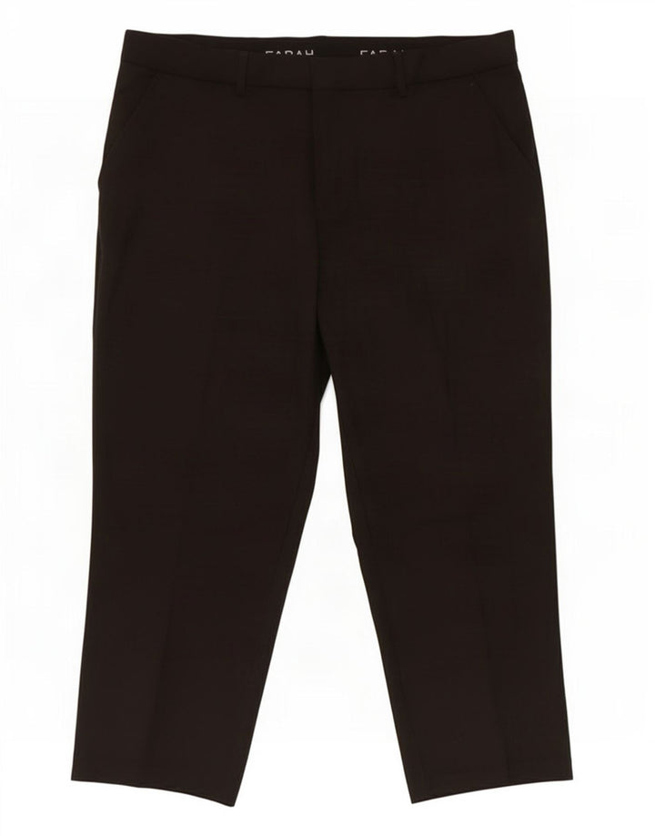 Farah Pantalon de Costume Droit Homme W40 L27 Noir Polyester
