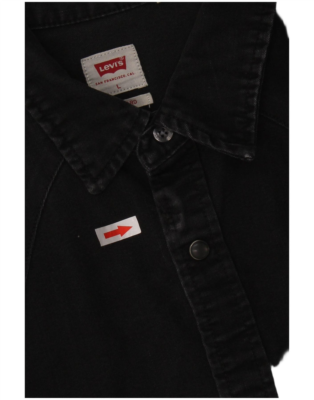 LEVI'S Chemise en Jean Standard Homme Noir Large Coton