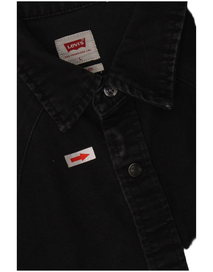 LEVI'S Chemise en Jean Standard Homme Noir Large Coton