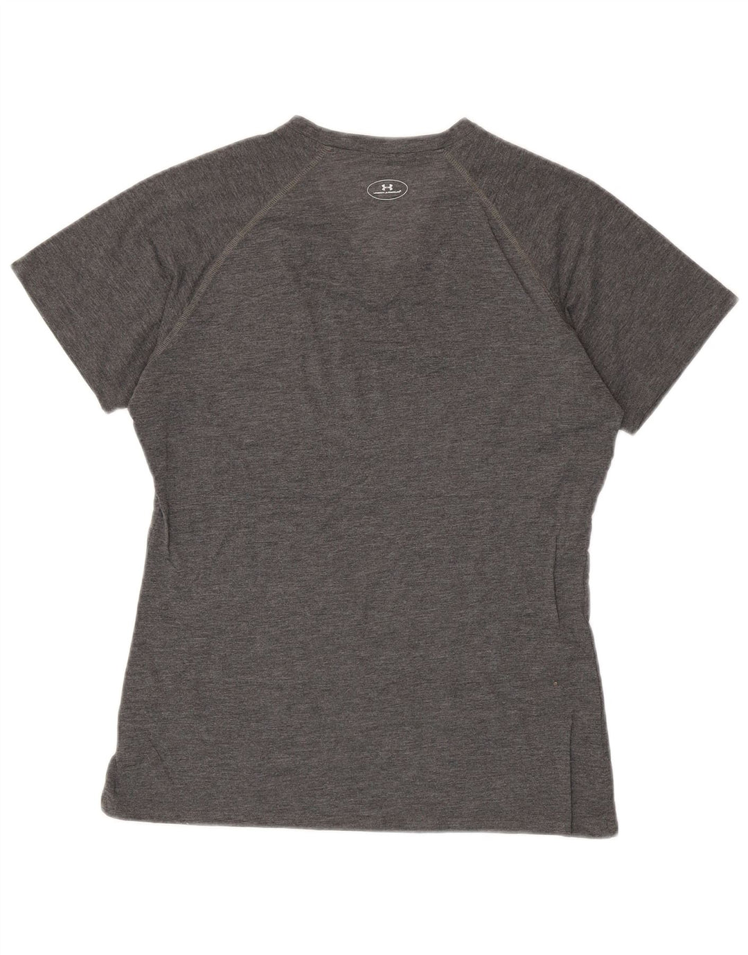 UNDER ARMOUR T-Shirt Femme UK 12 Gris Moyen Polyester