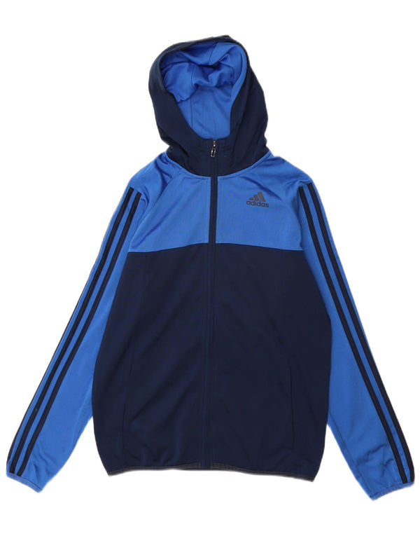 Adidas Veste de survêtement à capuche pour garçon 13-14 ans Bleu marine Colourblock
