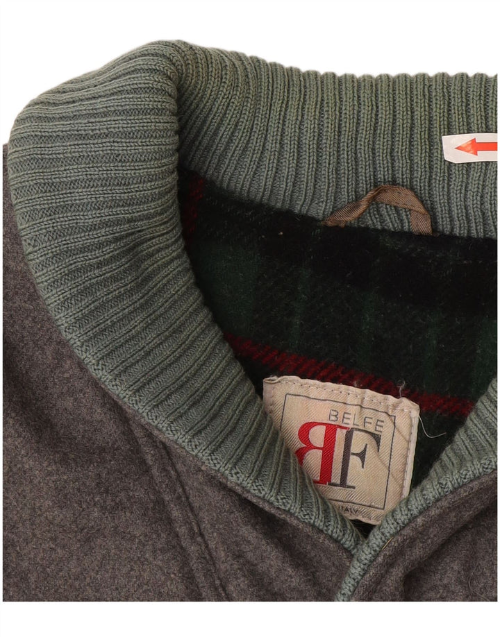 Belfe & Belfe Manteau coupe-vent pour homme UK 36 Petit Gris
