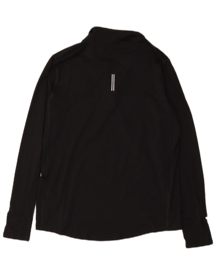 Nike Hommes Dri Fit Zip Neck Pull Survêtement Haut Noir Moyen Polyester