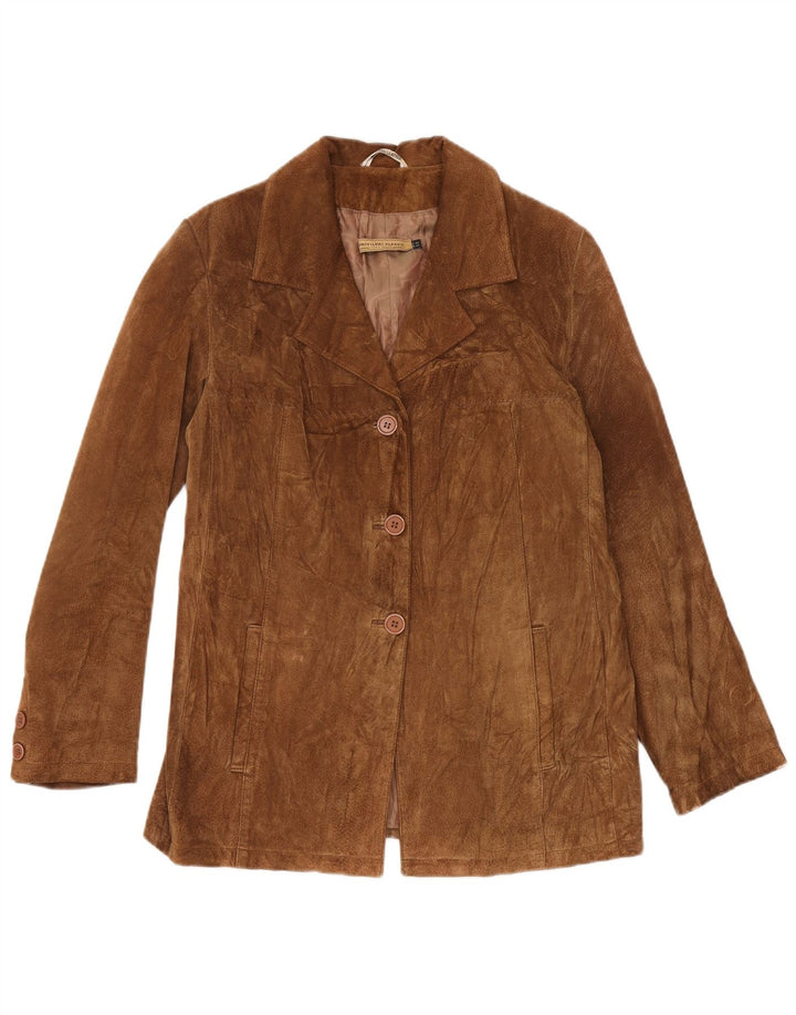Veste blazer en daim pour femme Privilegi IT 44 Cuir marron moyen