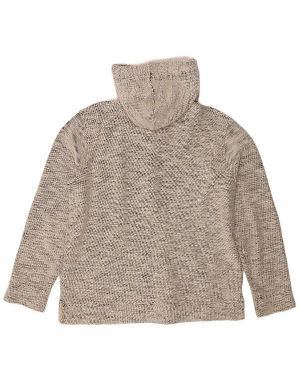 Fat Face Pull à capuche zippé pour homme en coton moucheté gris grand