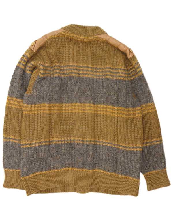 Schiatti&Co Cardigan Homme Pull Mohair Colorblock Vert Moyen
