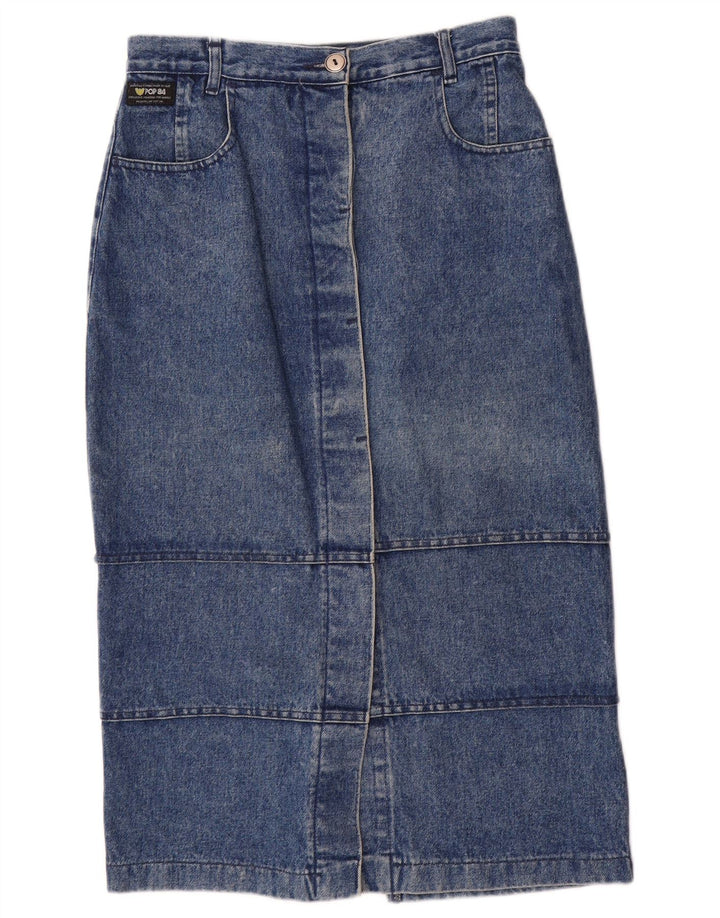 POP 84 Jupe en Jean Femme IT 46 Large W28 Bleu Coton
