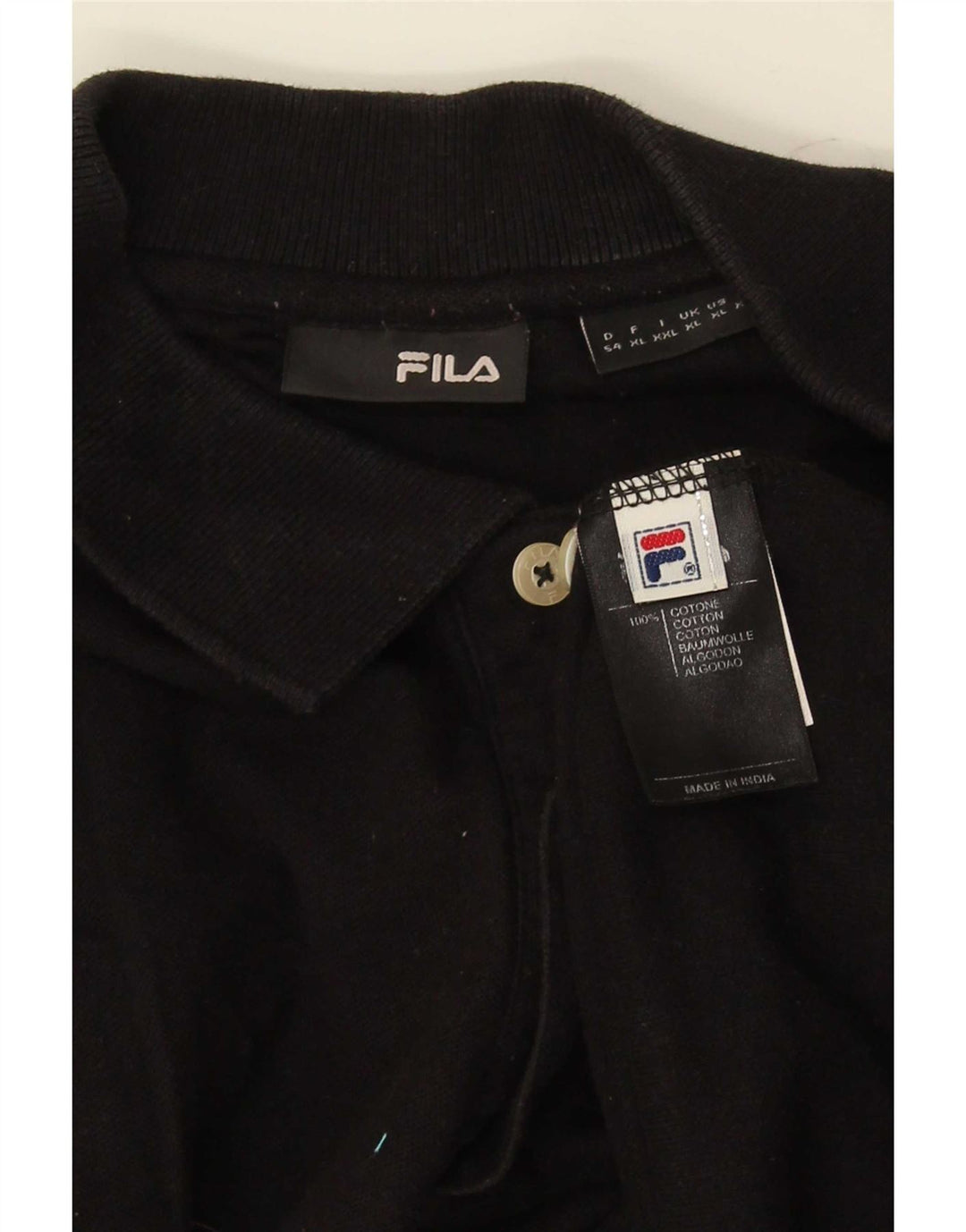 Fila Polo Homme XL Noir Coton