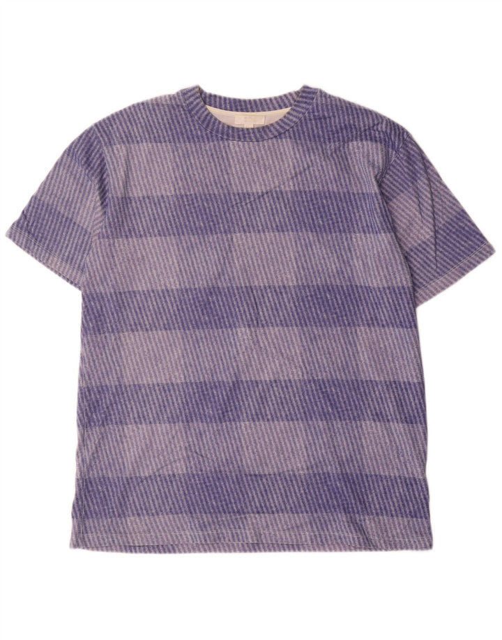 Cos T-Shirt Homme Bleu Moyen Carreaux Coton