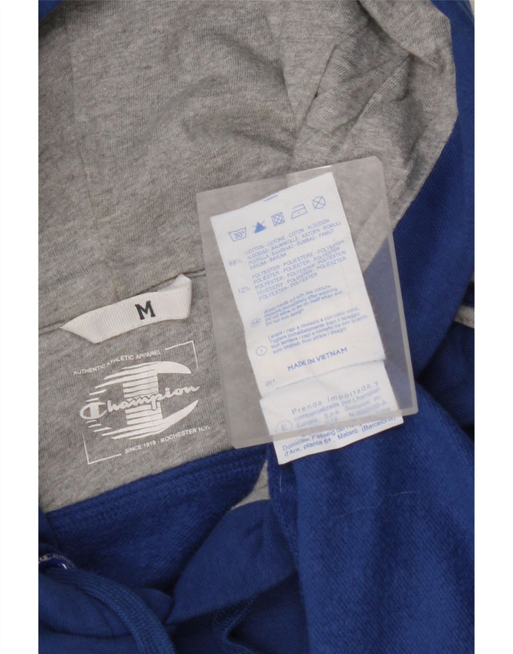 CHAMPION Pull à Capuche Graphique Homme Bleu Moyen Coton