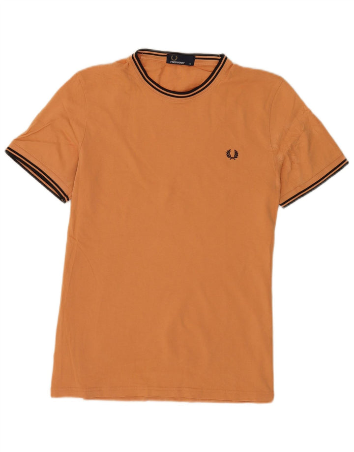 Fred Perry T-Shirt Homme Orange Moyen Rayé Coton