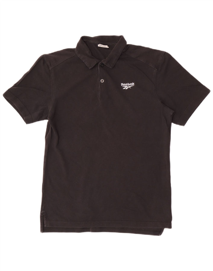 Reebok Polo Homme Noir Moyen Coton