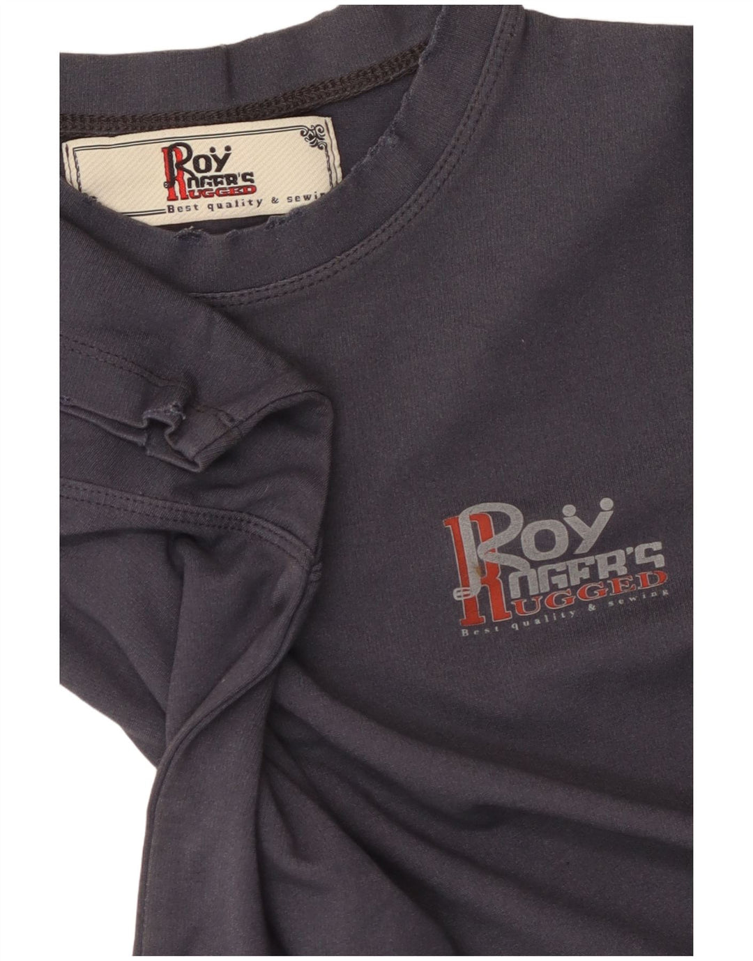 ROY ROGERS Haut T-Shirt Graphique Garçon 13-14 ans Grand Bleu Marine Coton