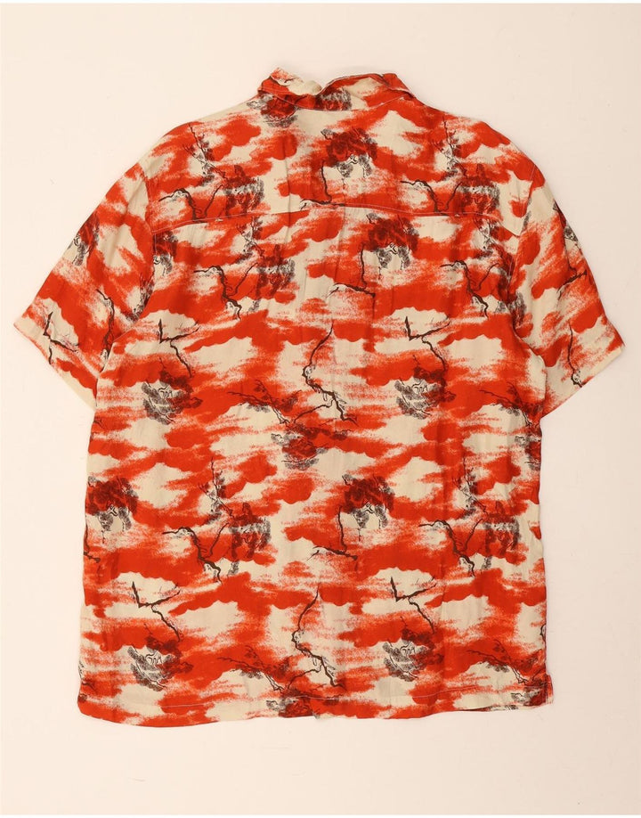 Superdry Chemise à Manches Courtes XL Rouge Tie Dye Cupro Homme