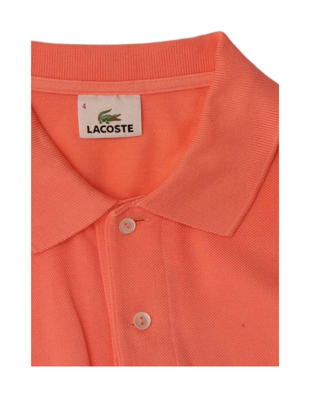 Lacoste Polo Homme Taille 4 Coton Orange Moyen