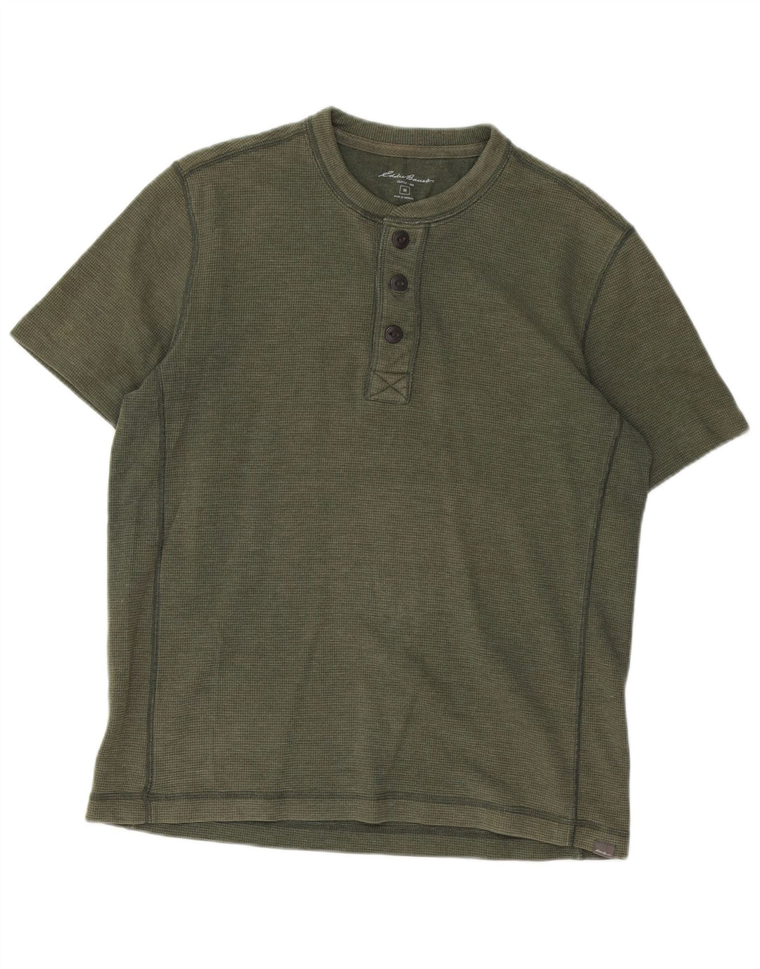 EDDIE BAUER T-Shirt Homme Top Vert Moyen Coton