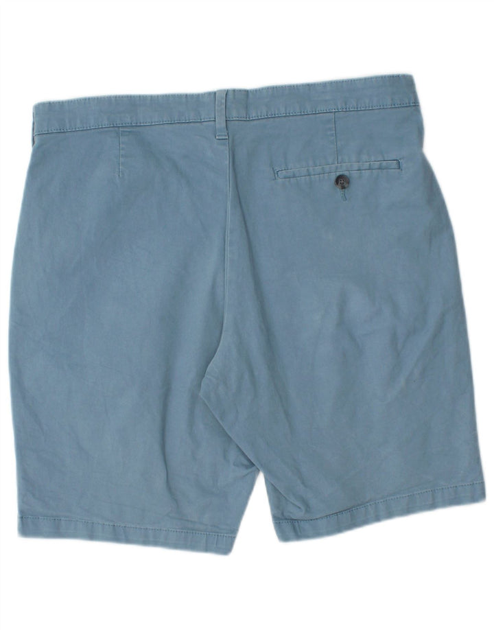 Marks & Spencer Short Chino Homme W32 Bleu Moyen Coton