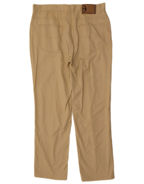 Sergio Tacchini Mens Tapered Casual Trousers W36 L29 Beige Cotton