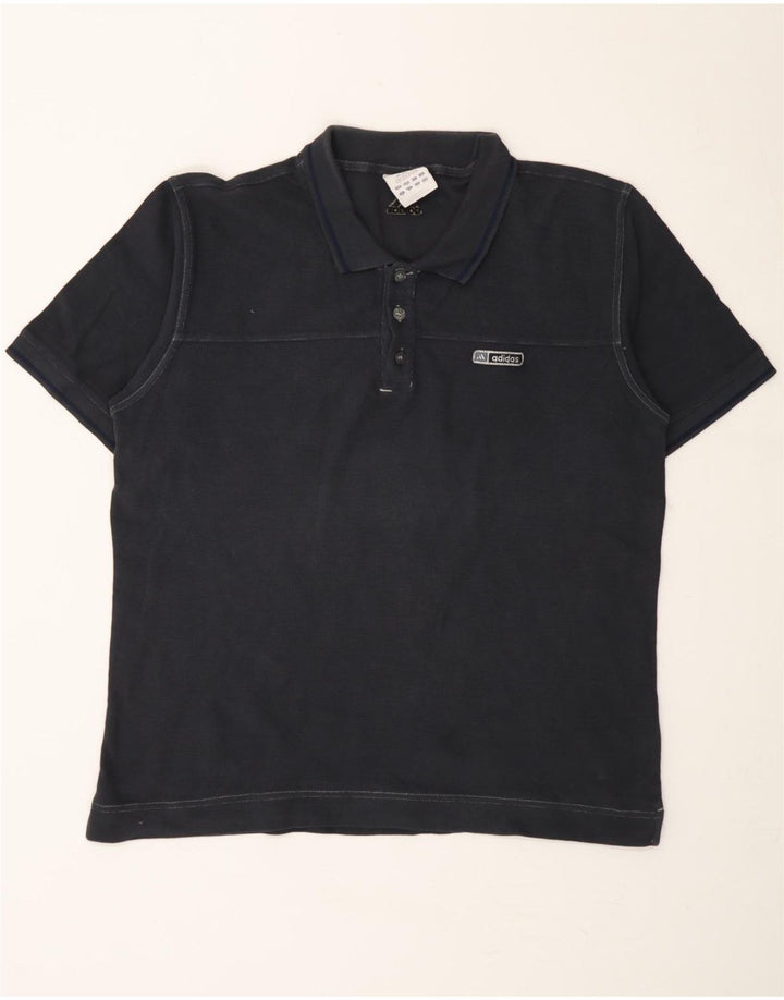 ADIDAS Mens Polo Shirt Large Grey Cotton Vintage Adidas and Second-Hand Adidas from Messina Hembry 