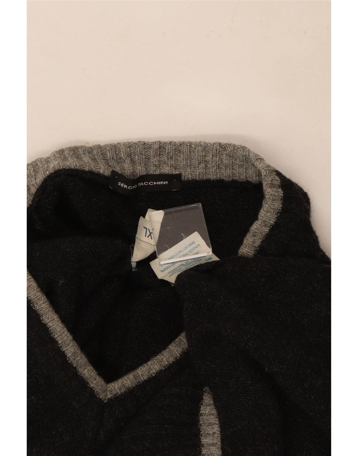 Sergio Tacchini Pull Col V Homme XL Gris Laine